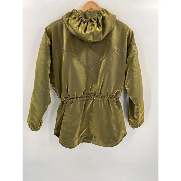 VINTAGE Womens Ski Jacket Nils Parka Snow Apres Iridescent Green Hood SIZE 10 EC - Picture 4 of 11